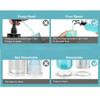 Mouthwash Dispenser for Bathroom Organizer with Cup Holder Detachable Acrylic Mouthwash Container 16 Oz,Mouth Washer Dispenser