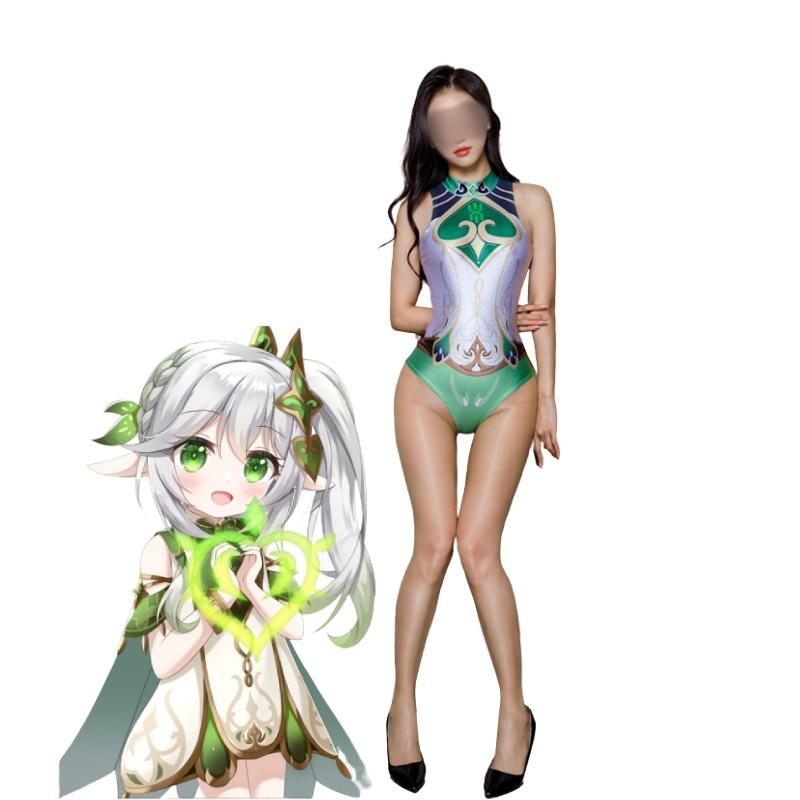 Genshin Cosplay Impact Costume Nahida Game Roleplay Sexy Bodysuit Anime Swimsuit