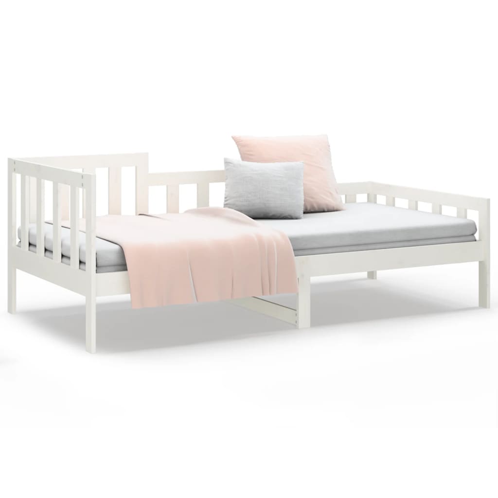 Daybed without Mattress White 80 x 200 cm Solid Pine Wood