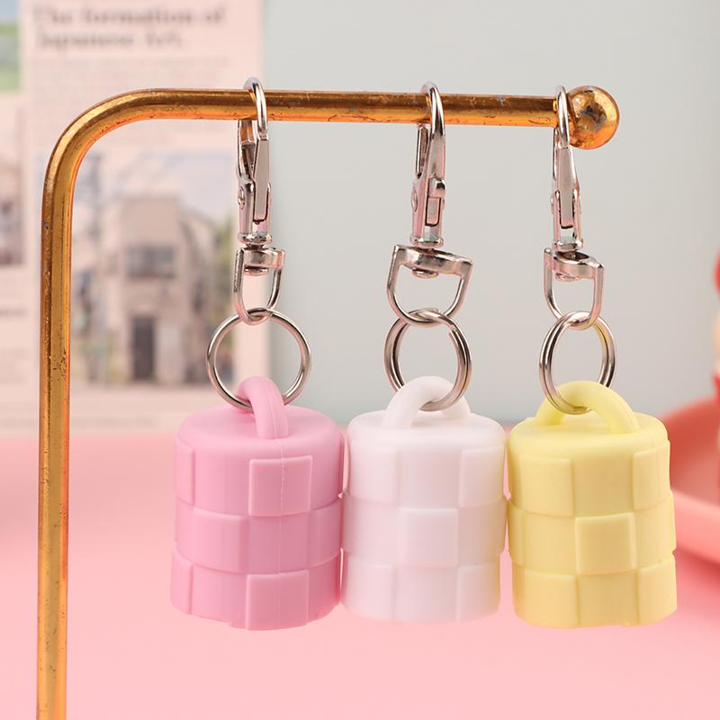 1/3 Pcs Silicone Lip Gloss Keychain Caps For Women Travel Convenient Beauty Product Accessories Travel Makeup Tool Accessory