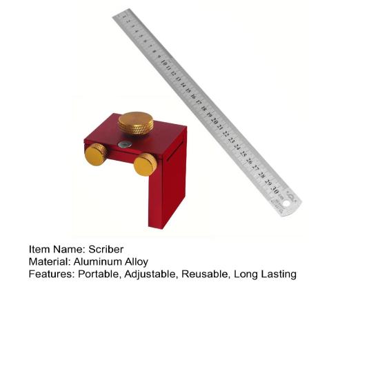 Adjustable Woodworking Ruler 1pc T-Shaped Square Ruler Aluminum Alloy Woodworking Ruler For Carpentry DIY Small Projects Cabinets Bookcases Measuring Tool Equerre Menuisier