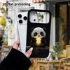 Carcasa de telefon: Plat 2D, potrivit pentru husă protectoare iPhone 18 17 16 15 14 13 12 Pro, ursuleț panda mic îmbrățișând luna, cadou de sărbătoare perfect pentru Crăciun an