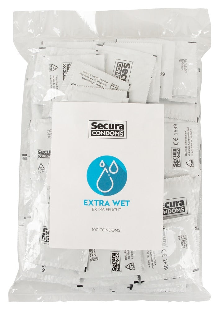 Préservatifs lubrifiés Extra Wet x100 - Secura Condoms - Préservatifs