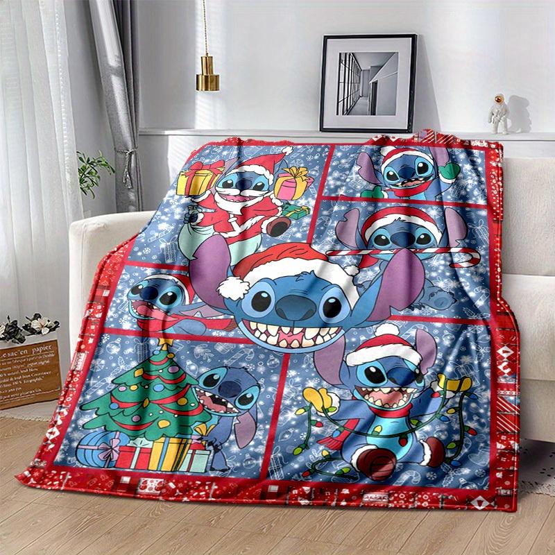 1pc. Christmas Stitch Cartoon Blanket, Festive Home Decor, Seasonal Throw for All Seasons, Unique Gift Idea for Friends and familyE048