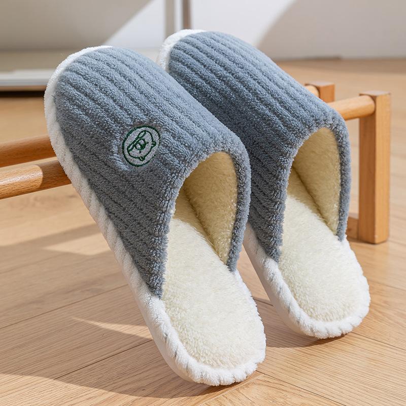 

Cixi хлопковые тапочки женские весна и осень зима для дома комнатные нескользящие домашние теплые парные зимние плюшевые мужские 44-45 (suitable for sizes 43-44)