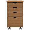 Mobile Storage Cabinet MOSS Honey Brown 34 x 39 x 56 cm