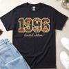 1996 Limited Edition Shirt, Leopard Floral 30th Birthday Graphic Tee, Pretty Summer Outfit, Womens Birthday Gift Top
