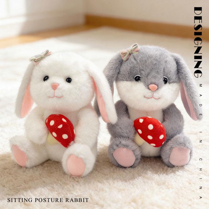 Adorable Rabbit Plush with Carrot & Scarf - Perfect Easter Gift for Girls