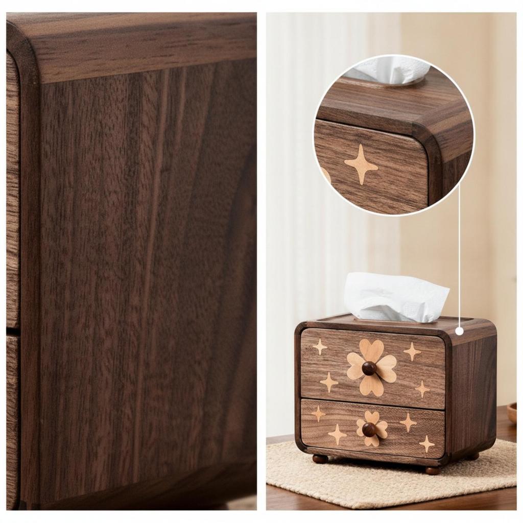 Tissue Box with Opening Aesthetic Cover Base Decorative for Desktop, Living Room,