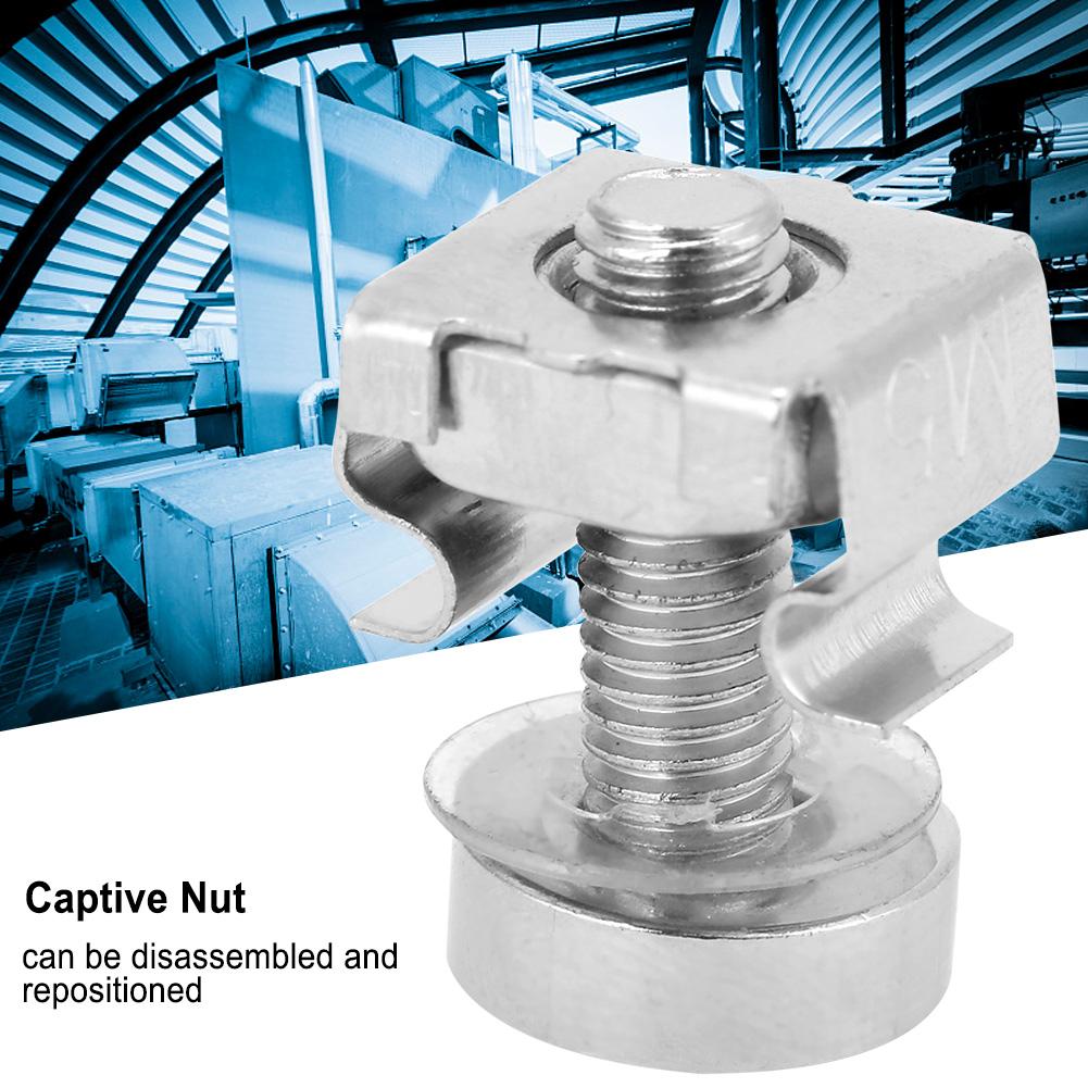 Zestaw 20 szt. Śruby i nakrętki klatkowe do szafy rackowej