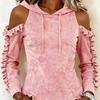 Fall/Winter New Style Women's Casual Sleeveless Long-Sleeved Drawstring Earflap Hooded Sweatshirt