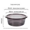 Thickened Transparent Plastic Basin with Handle
