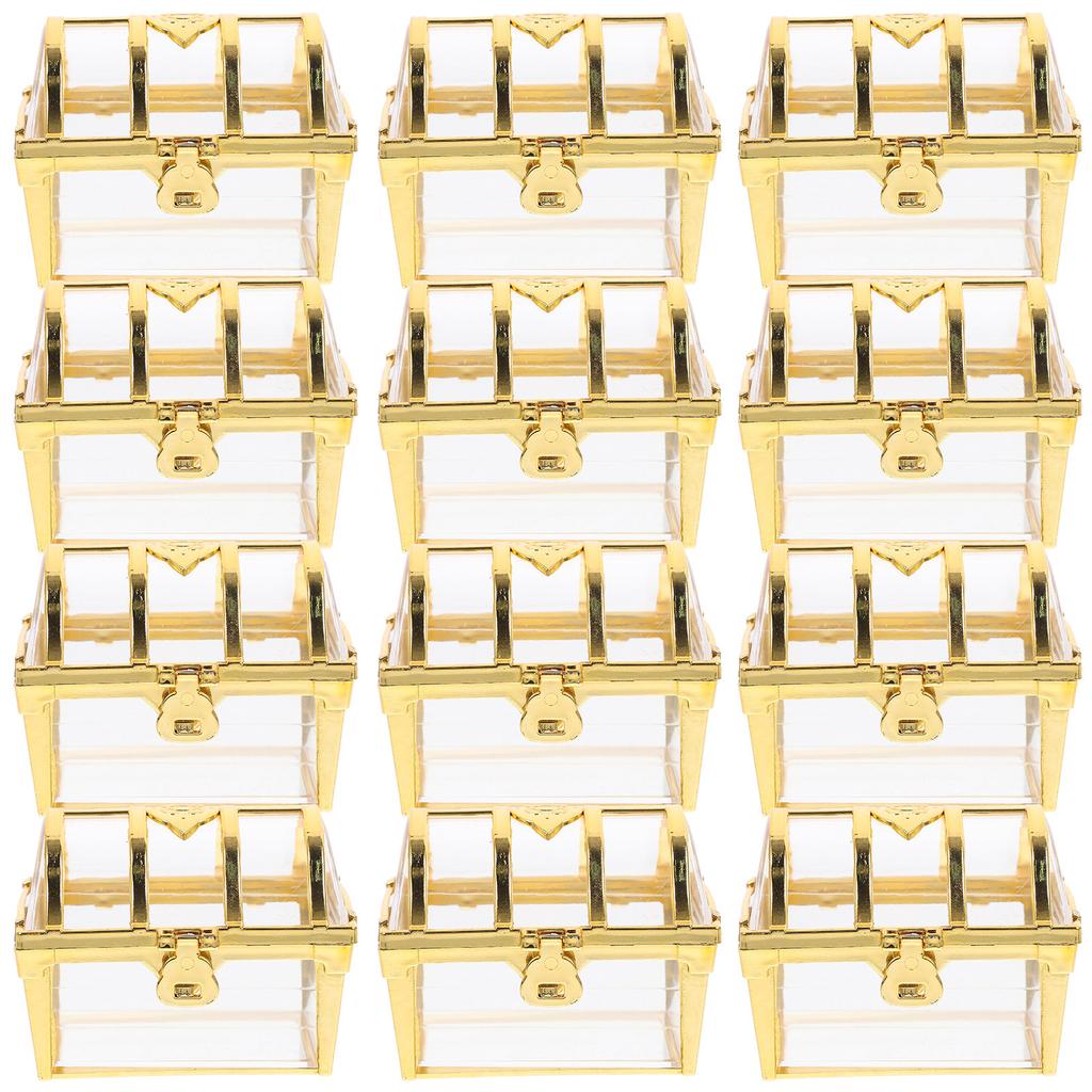 12 Pcs Candy Favor Containers Small Chocolate Boxes Wedding Party Treasure Chest Chest Bride Candy Container Favors