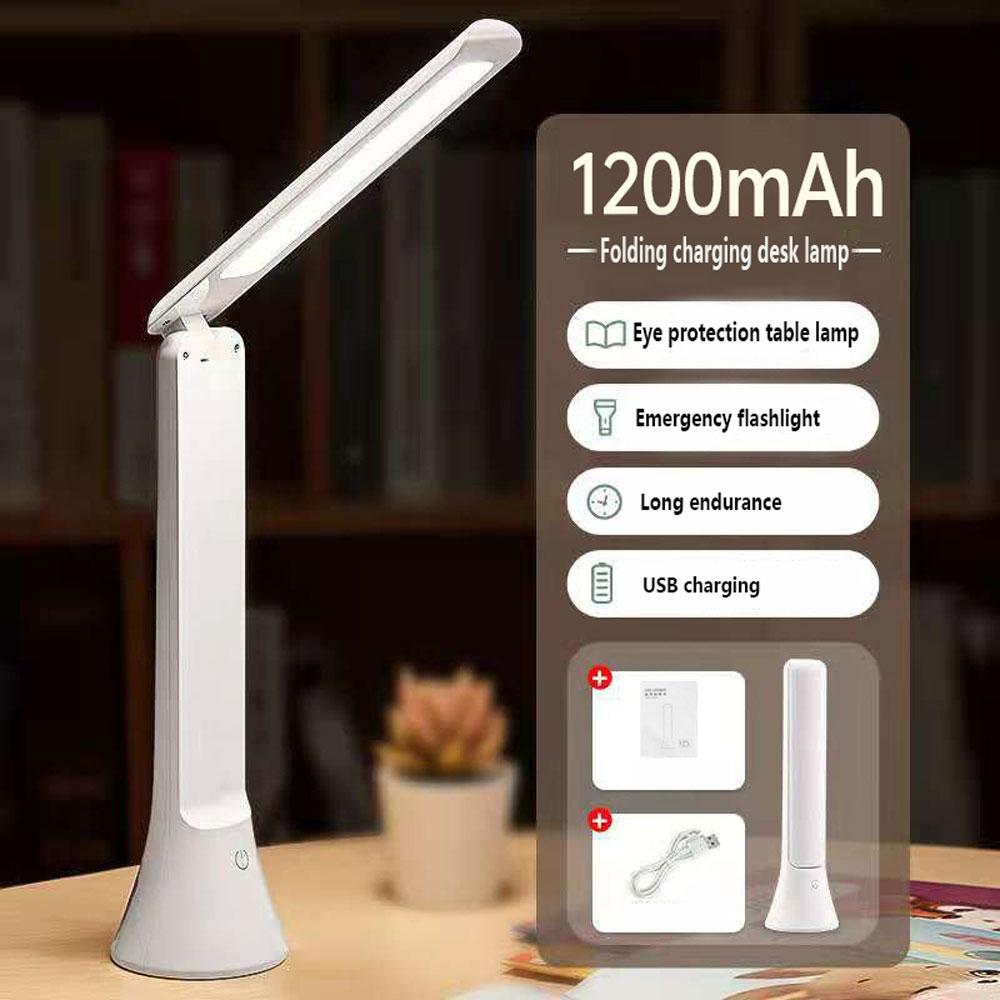Portable Foldable LED Flashlight Table Desk Light Rechargeable Torch Sensor Table Lamp Reading Light Outdoor Emergency Lantern