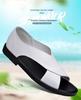 Men's Casual Cowhide Leather Roman Sandals - Soft Sole, Non-Slip Summer Beach Shoes