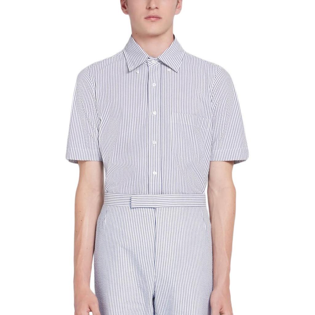 THOM BROWNE Shirts Men's Light Blue Square Collar Moderate MWS239A-00572-415