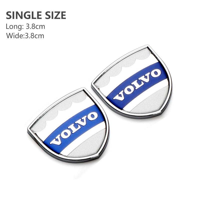 For Volvo Car Accessories 3D Aluminum Emblem Badge Car Stickers Decal For Volvo Xc60 Xc90 V40 V60 S60 V50 V90 S80 C40 XC40 V70 X ari632