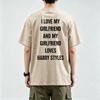 Meine Freundinnen sind in Harry Styles verliebt Unisex Boxy T-Shirt Mode Design Grafikdruck T-Shirt Hohe Qualität Baumwolle Bequemes Oberteil