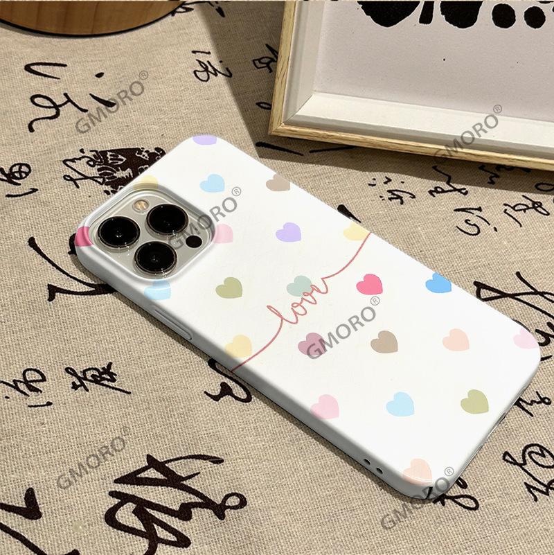 Amazon Hot-selling Color Love Applies To Apple 16pm Sweet Sense Mobile Phone Case iPhone17 Film Anti-drop Case