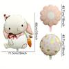 5Pcs Easter Cute Carrot Bunny Pink Flower Party Decoration Balloon Baby Shower Globos Gifts