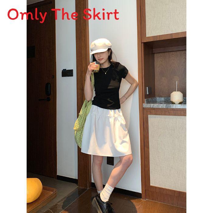 College Girl A Line Skirt Summer Cotton Blend Casual Wear With Stretch For Teens