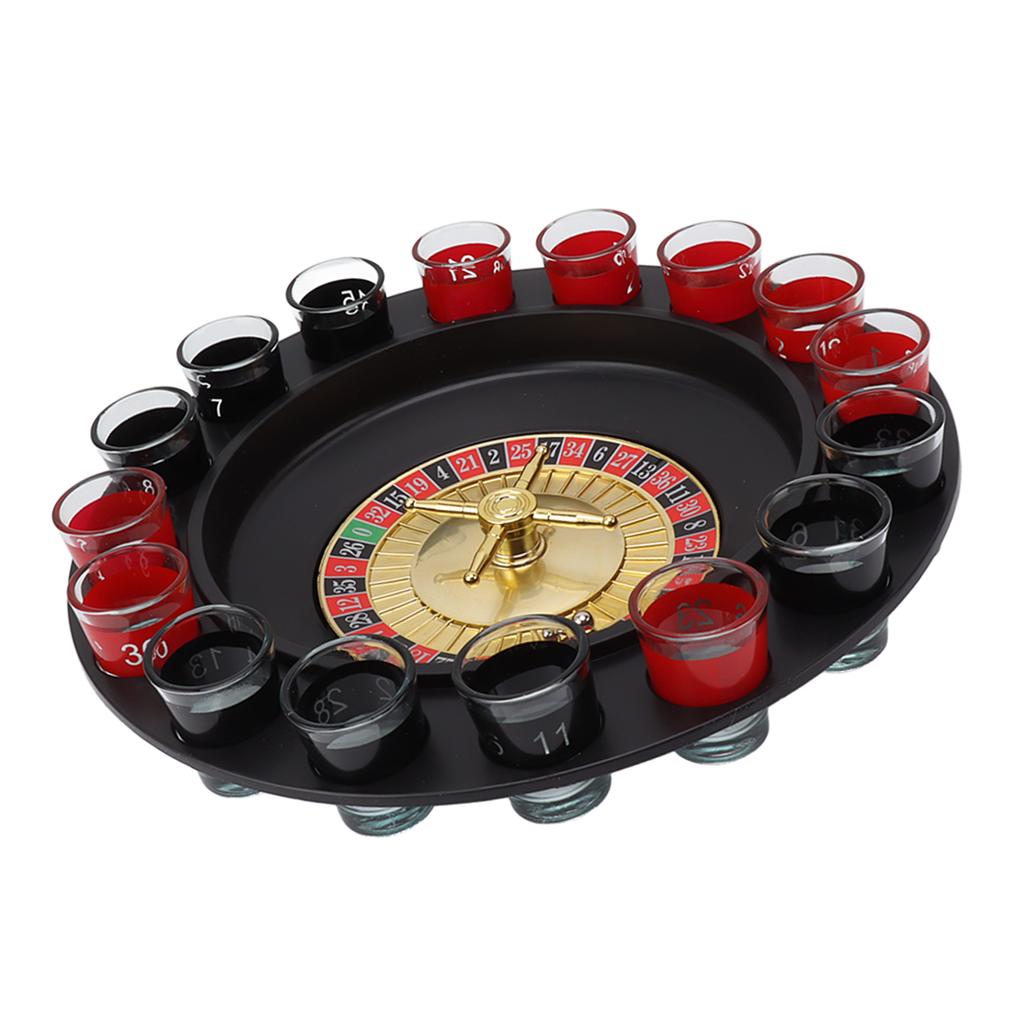 Drinking Roulette Wheel Shot Glass Game Set Novelty Gift Party KTV Bar Props for Adult