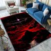 "Cosmic Red Sky and Starry Horizon" Patterned Carpet, Suitable As a Non Slip Play Mat for the Living Room and Bedroom Sofa