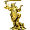 Aris & Juno Brass Zhong Kui Feng Shui Statue – Chinese Demon Slayer Symbol of Protection & Exorcism, Figurine for Home Entrance, Office Desk or