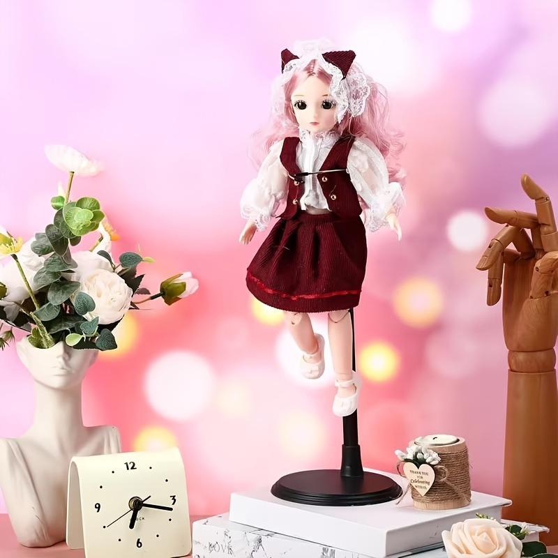 8pcs Adjustable Doll Stands Portable Display for Toys Dolls and Collectibles Dolls Holders Secure Display Compact Peg Stand