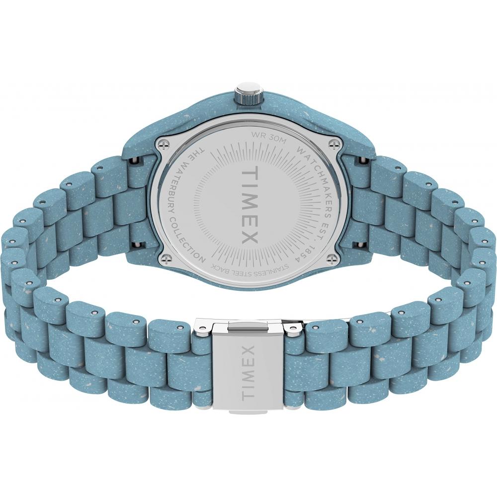 TIMEX Watch Waterbury Ocean Blue Dial Recycled Plastic Mineral Glass Quartz 37MM America Watch TW2V33200