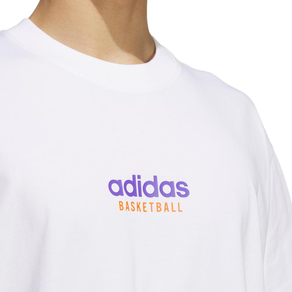 adidas T Shirts Men's White Crew Neck Moderate Straight Fit JD6402