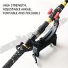 Otočný ABS držák rybářského prutu s červenou rukojetí Odolný přenosný design pro lehké lodní pobřežní rybářské vybavení Stabilní stojan na pruty