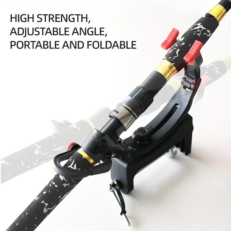 Otočný ABS držák rybářského prutu s červenou rukojetí Odolný přenosný design pro lehké lodní pobřežní rybářské vybavení Stabilní stojan na pruty