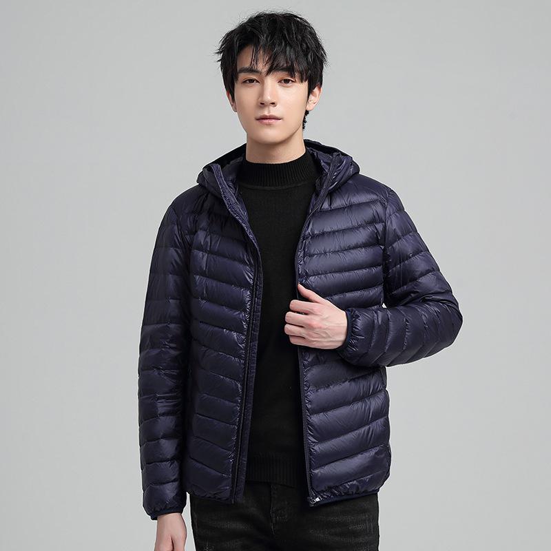 Giacca leggera in piumino da uomo corta autunno e inverno collo alto moda casual tendenza versatile giacca calda da uomo
