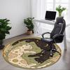 1pc Starry Night Cats Office Round Area Rug, Indoor Mat Suitable For Office, Under Office Chairs Bedroom Living Room Home Decor, Room Deco