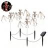 Spooky Garden Stake Lights 4 Pcs Solar Light Up Skeleton Decoration, 3D Creepy Human Halloween Outdoor Walkway Decor Pathway Light, Waterproof