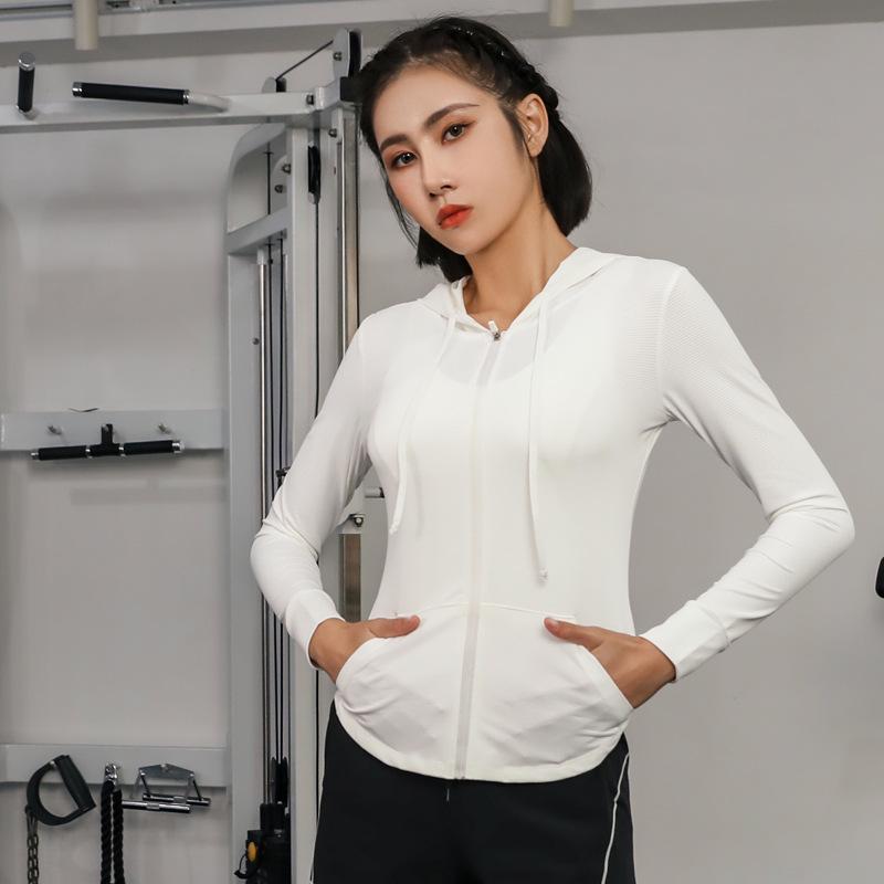 2022 Women's Quick-Dry Breathable Sports Jacket - Elastic Fitness Long Sleeve for Running & Yoga