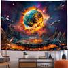 VIKAMA Space Planet & Desert Cactus Tapestry Wall Hanging for Living Room Bedroom Tea Room Wall Art Nature Boho Home Decor