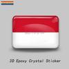 3D Epoxy Resin Car Dome Sticker Monaco Flag National Emblem PVC Car Motorcycle Mobile Phone Trolley Case Laptop Vinyl Sticker