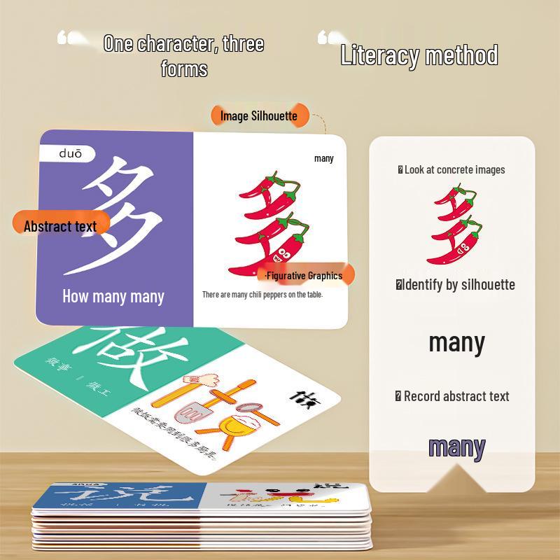 600 Chinese Character Flashcards for Kindergarten To Primary Transition - Early Education Cards for Toddlers