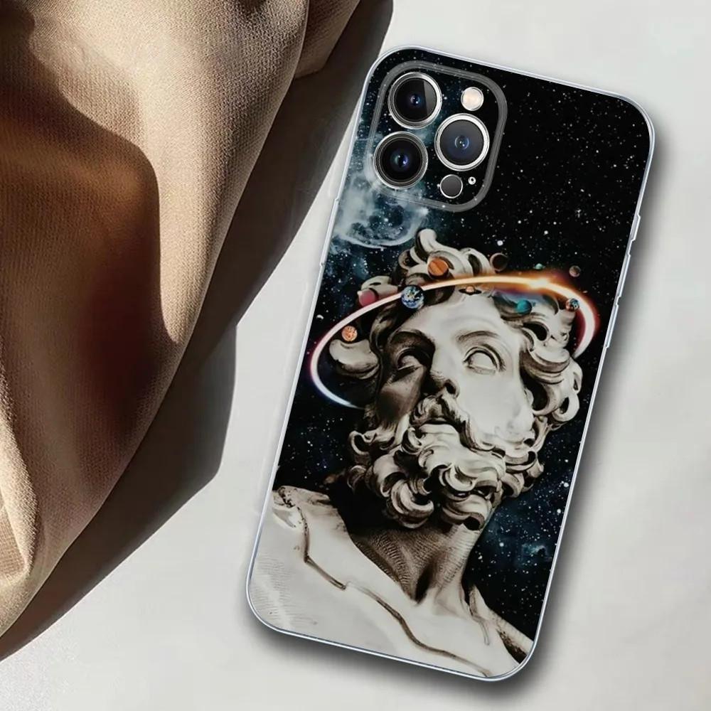 Apple Iphone15 Pro Mobile Phone Case David Statue Mobile Phone Case, Painted Anti-Drop Huawei Anti-Drop Mobile Phone