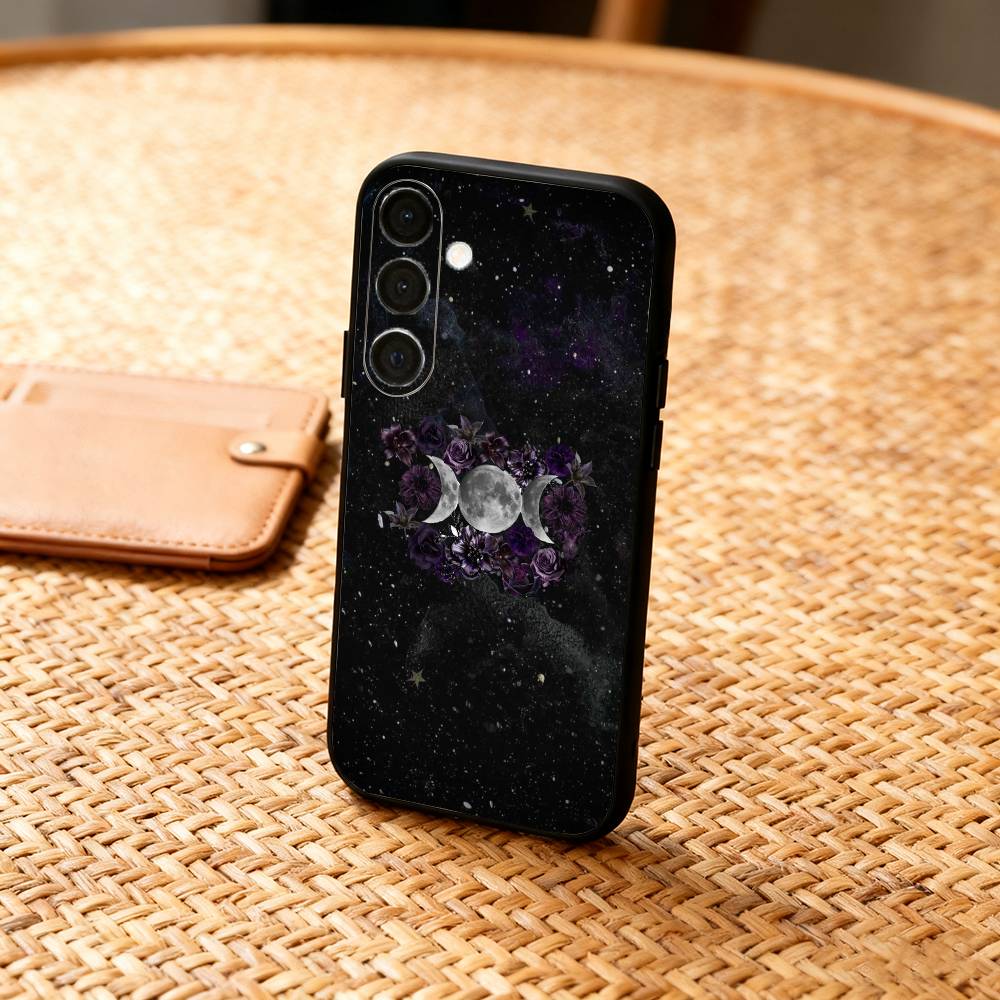 O-Occult Witchcraft Moon Gothic Witch Phone Case For Samsung A73,72,71,A52,51,40,41,A22,A32,31,A13, Soft Black Shell