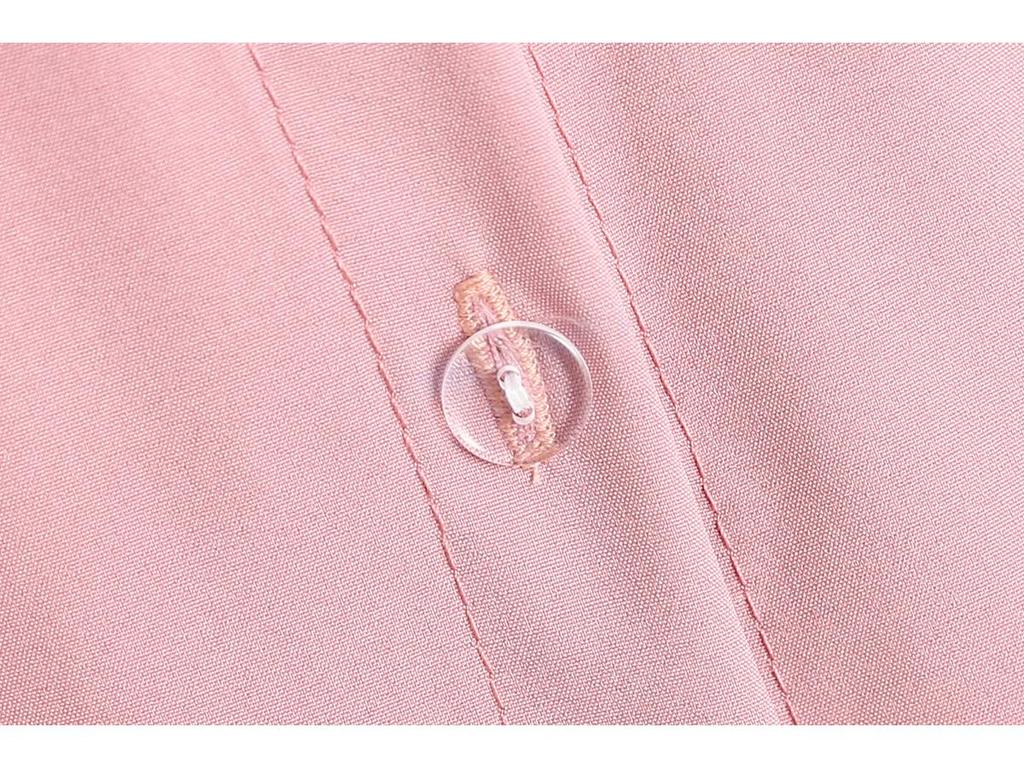 Mianchou Short Sleeve Stand Collar Button-Down Shirt Dress