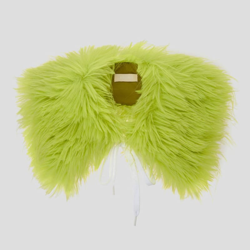 

molliolli MU fur collar muffler [kiwi] OS (F)
