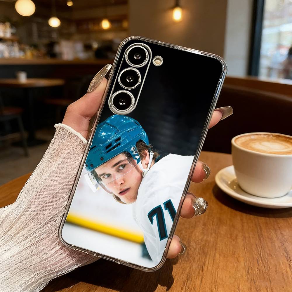 COOL M-Macklin Celebrini Phone Case For Samsung Galaxy S24 S25 S23 S22 S21 Plus S24 S25 Transparent Cover Case