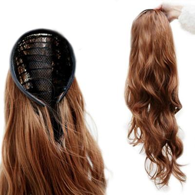 Peluca de extensión de cabello con banda para el cabello de media cabeza ondulada y rizada con estilo sexy a la moda para mujer