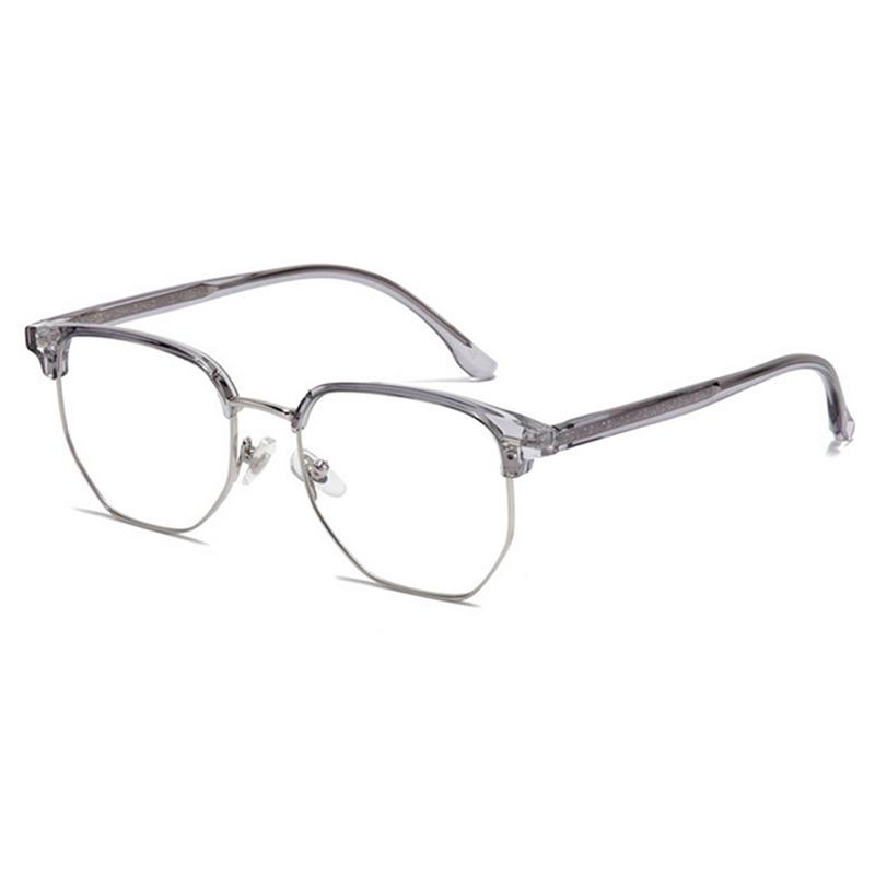 Fashionable Semi-Rimless Eyeglasses Frames With Temples Short-Sight Eyewear Diopter 0 -0.5 -0.75 -1.0 To -6.0