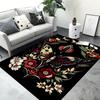 Mysterious Butterfly Plant Area Rug for Home Living Room Bedroom Kitchen Rug Non-slip Flannel Rug Machine Washable Floor Mat