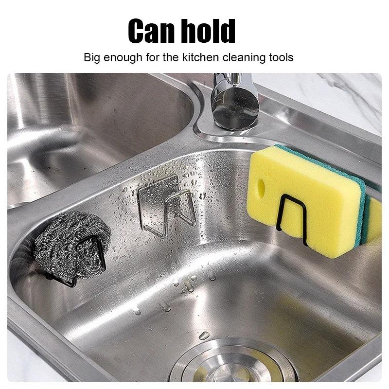 1/2/4 Piezas Armario de Almacenamiento de Esponjas de Cocina Tubería de Drenaje de Fregadero Estante Secador para Esponjas de Baño Estante para Esponjas de Limpieza Accesorios de Gancho Herramientas