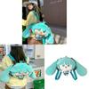 Pluszowy plecak Hatsune Miku Dla nastoletnich dziewcząt i chłopców Z kieszeniami